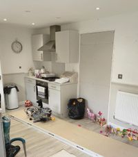 Flatpack kitchen during installation — Sydney